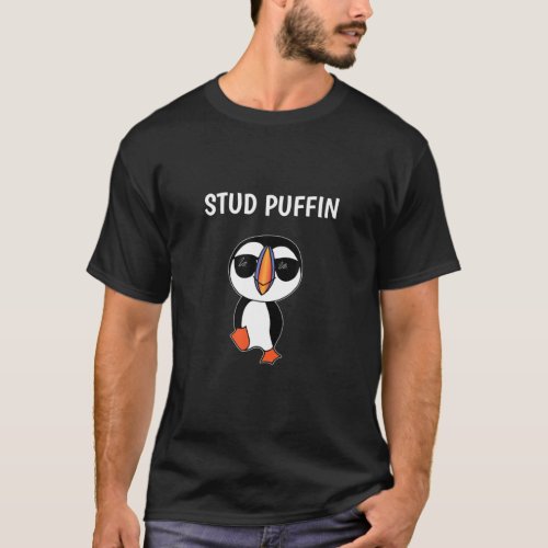 Stud Puffin _ Funny Bird T_Shirt