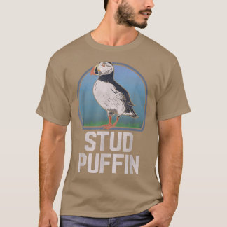 Stud Puffin Funny Seabird Animal Lover Stud Muffin T-Shirt