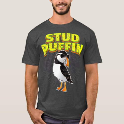 Stud Puffin  Funny Seabird Stud Muffin  Bird T_Shirt