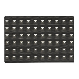Studded Black Leather Placemat