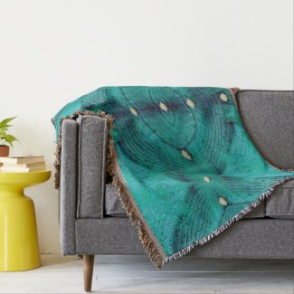 Studded Floor Pattern in Aqua Blues Throw