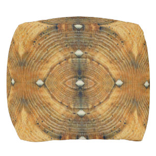 Studded Floor Pattern in Golden Browns Outdoor Pouf
