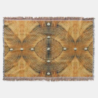 Studded Floor Pattern in Golden Browns Throw