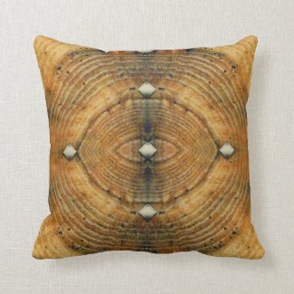 Studded Floor Pattern in Golden Browns Throw Pillow