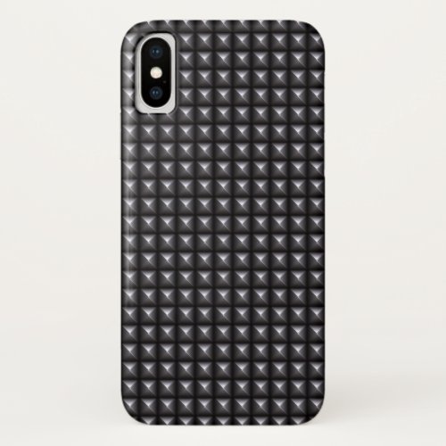 Studded Steel Texture iPhone X Case