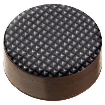 Studded Steel Texture Chocolate Dipped Oreo by boutiquey at Zazzle
