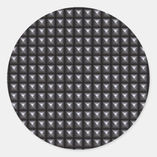 Studded Steel Texture Classic Round Sticker