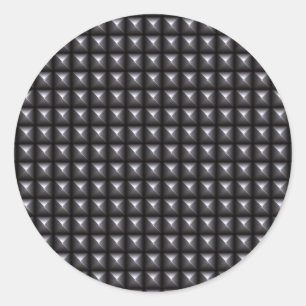 Studded Steel Texture Classic Round Sticker