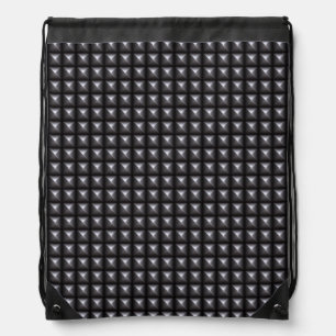 Studded Steel Texture Drawstring Bag