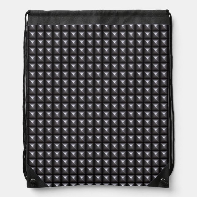 Studded Steel Texture Drawstring Bag (Front)