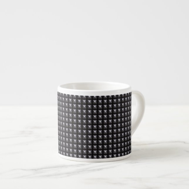 Studded Steel Texture Espresso Cup (Front Right)