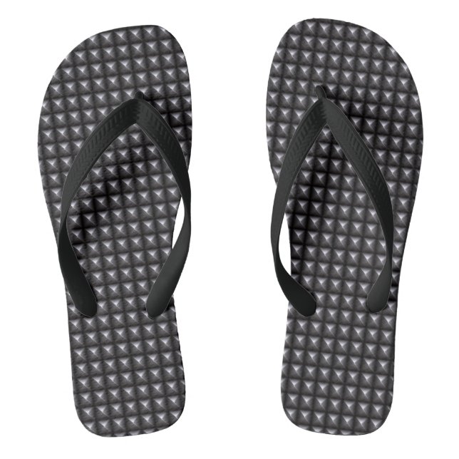 Studded Steel Texture Flip Flops (Footbed)