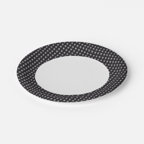 Studded Steel Texture Paper Plates