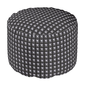 Studded Steel Texture Pouf by boutiquey at Zazzle