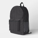Studded Steel Texture Printed Backpack