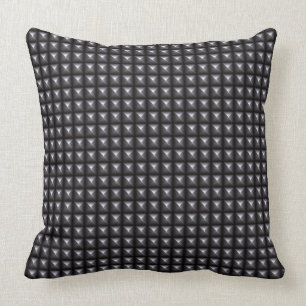 Studded Steel Texture Throw Pillow