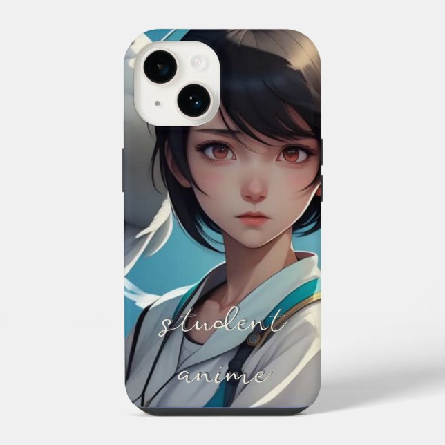 Student Anime Monogrammed Case- Mate iPhone Case (Back)