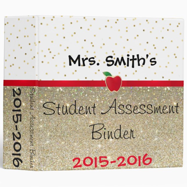 Student Assessment Binder- Customize it! Binder (Front/Spine)