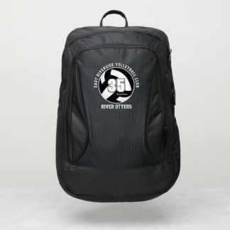 student athlete black white volleyball team colors port authority® backpack