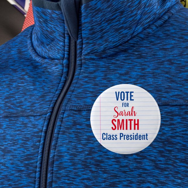 Student Council Election Vote Buttons | Red White  (Creator Uploaded)
