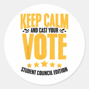 Student Council School Student Organization Cl Pre Classic Round Sticker