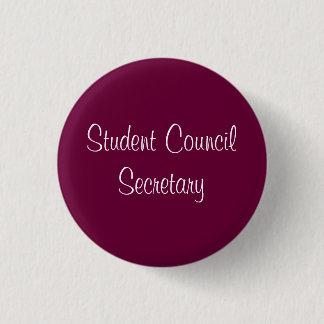 Student Council Secretary Pinback Button