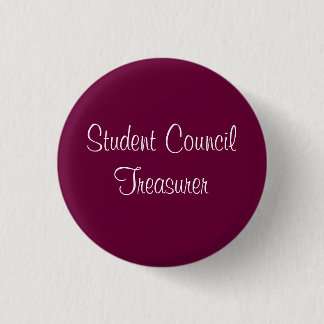 Student Council Treasurer Pinback Button