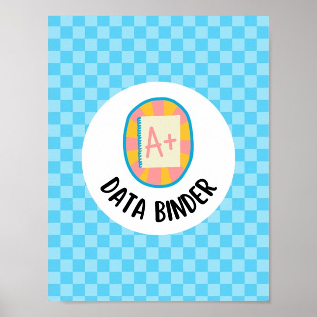 student data binder title page insert poster (Front)