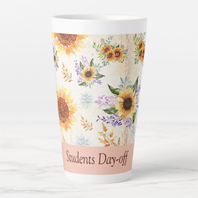 Student Drinking Latte Mug (Front)