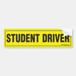 STUDENT DRIVER BUMPER STICKER