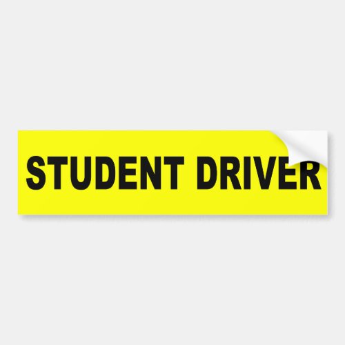 STUDENT DRIVER BUMPER STICKER