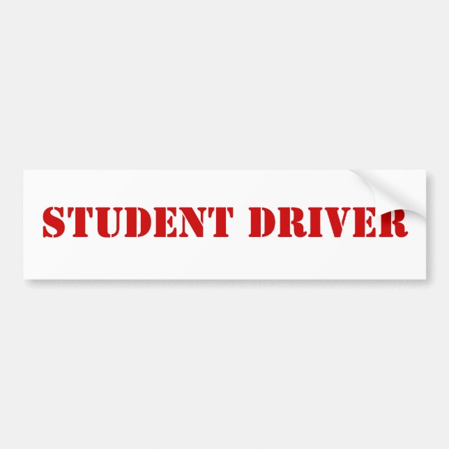 STUDENT DRIVER BUMPER STICKER (Front)