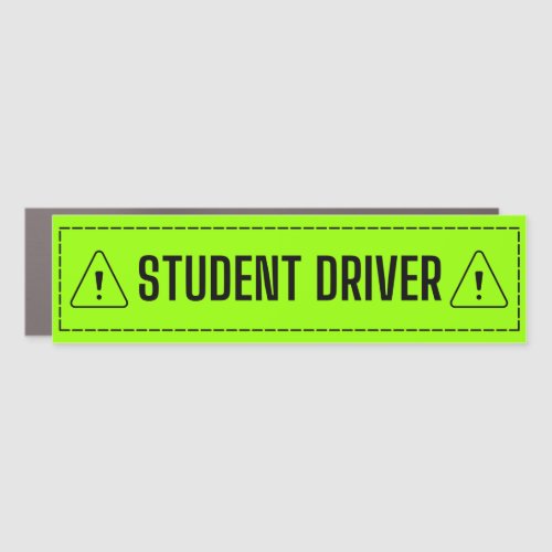 Student Driver Bumper Sticker Car Magnet