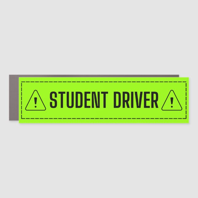 Student Driver Bumper Sticker Car Magnet (Front)