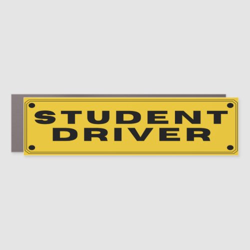 Student Driver Car Exterior Magnet