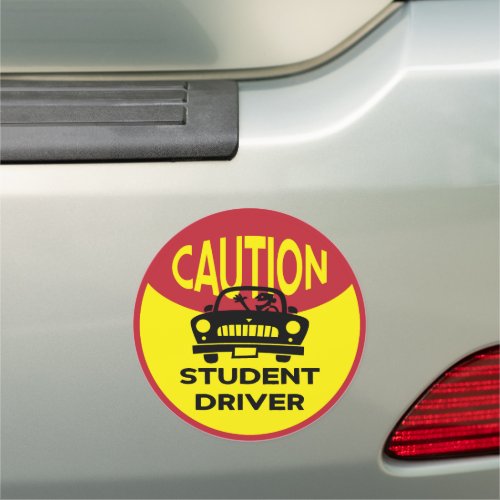 Student Driver Caution Safety Warning Car Magnet