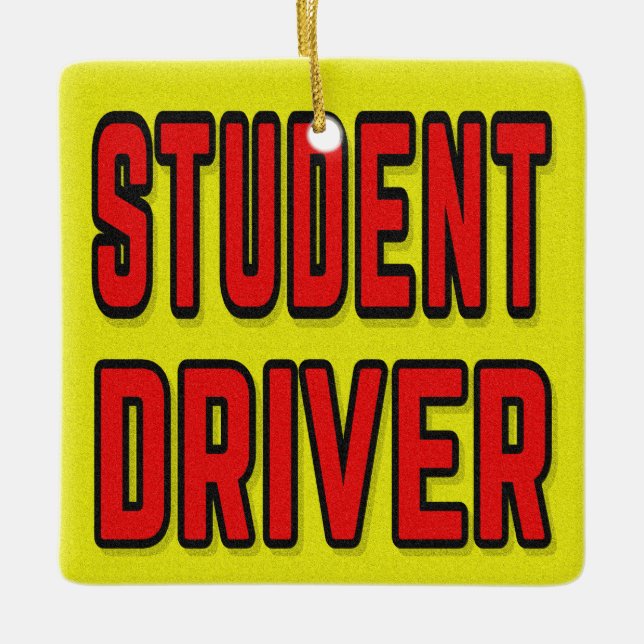 Student Driver Ceramic Ornament (Front)