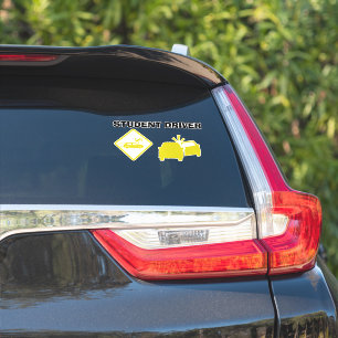 STUDENT DRIVER - CRASH YELLOW STICKER