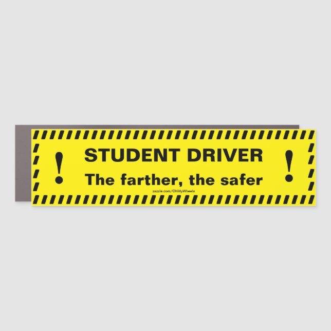 STUDENT Driver Custom Car Magnet Humor (Front)