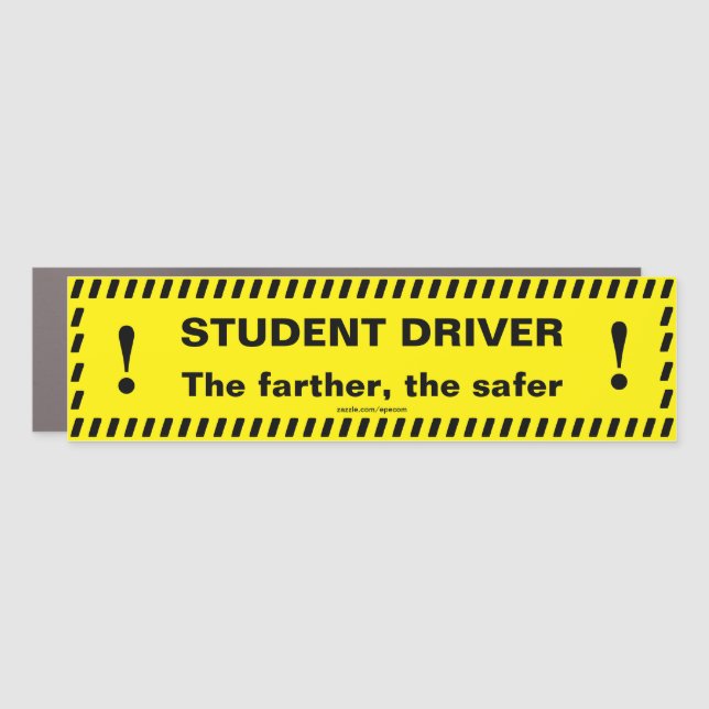 STUDENT Driver Custom Car Magnet Humor (Front)