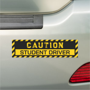 Student Driver Custom Caution Text Car Magnet