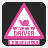 Cute New Driver Pink Car Sticker
