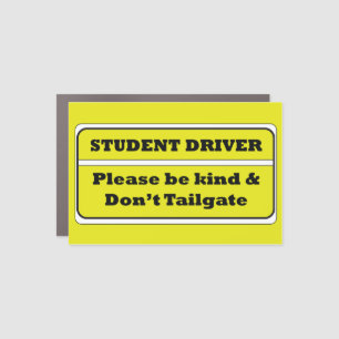 Student Driver Decal Be Kind Don't Tailgate Yellow