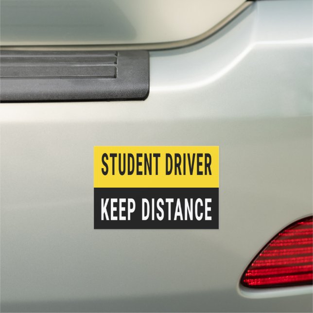Student Driver Keep Distance Car Magnet (In Situ)