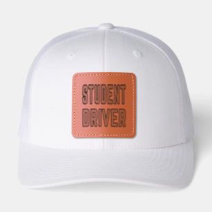 Student Driver Leather Patch Hat