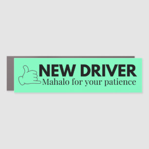 Student Driver Mahalo Car Magnet