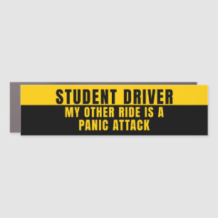 Student Driver Panic Attack Car Magnet