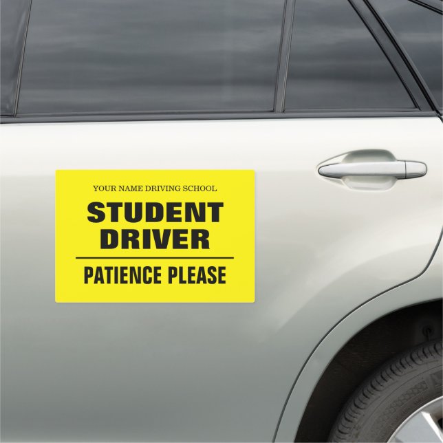Student Driver Patience Please big car door magnet (In Situ)