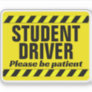 Student Driver Patient Warning Education Decal