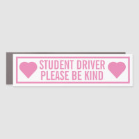 Student Driver - Please Be Kind Pink